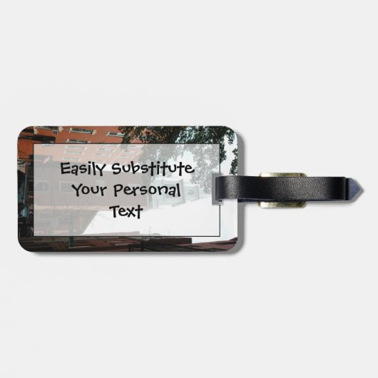 Étiquette À Bagage Old North Church à Boston Easy ID Personal (Dos horizontal)