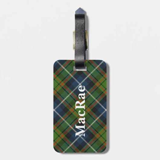 Étiquette À Bagage Old Scotsman Clan MacRae Tartan (Dos Vertical)