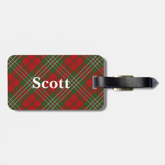 Étiquette À Bagage Old Scotsman Clan Scott Tartan (Dos horizontal)