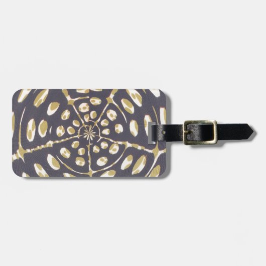 Étiquette À Bagage Olive Green Polka Point Radial Motif Art Imprimer (Devant horizontal)