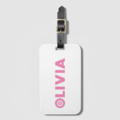 Étiquette À Bagage Olivia Petrol Head (Devant Vertical)