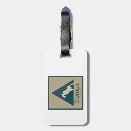 Étiquette À Bagage Olympic National Park Rustic (Dos Vertical)