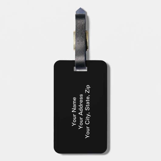 Étiquette À Bagage Om Mani Padme Hum - Blanc Style Fancy (Dos Vertical)