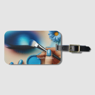 Étiquette À Bagage Ombre à paupières bleue scintillante Maquillage 