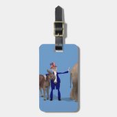 Étiquette À Bagage Oncle Sam aime les ânes (Devant Vertical)