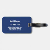 Étiquette À Bagage Oncle Sam - Je Veux Que Vous Voyagiez (Dos horizontal)