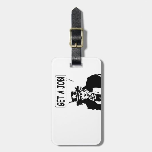 Étiquette À Bagage Oncle Sam Obtient Un Emploi (Devant Vertical)