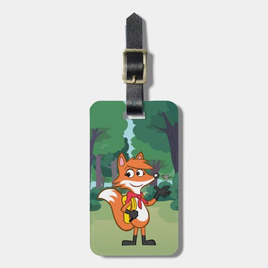 Étiquette À Bagage Ondulation de Fox de Rick | Scarlett de garde (Devant Vertical)