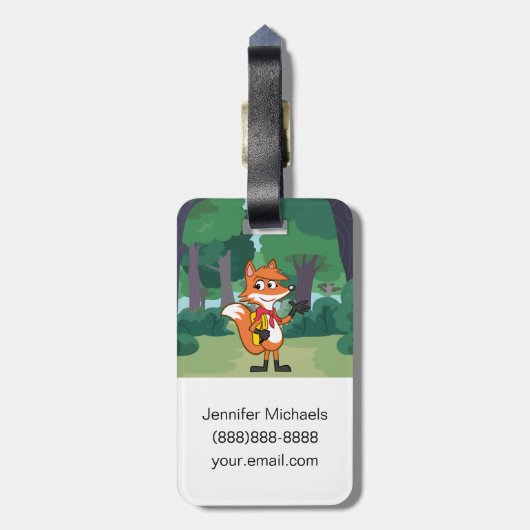 Étiquette À Bagage Ondulation de Fox de Rick | Scarlett de garde (Dos Vertical)