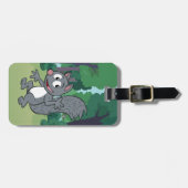 Étiquette À Bagage Ondulation grise d'écureuil de Rick | de garde (Devant horizontal)