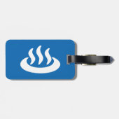 Étiquette À Bagage Onsen ♨ Hot Spring 温 泉 Japonais (Dos horizontal)