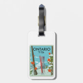 Étiquette À Bagage Ontario À Ski (Dos Vertical)
