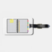 Étiquette À Bagage Open Graph Paper Notebook with Pencil (Dos horizontal)