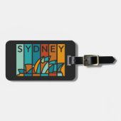 Étiquette À Bagage Opéra Abstrait moderne de Sydney (Devant horizontal)