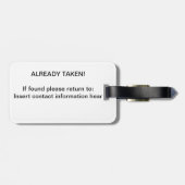 Étiquette À Bagage Options d'image mariage (Dos horizontal)