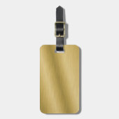 Étiquette À Bagage Or brossé élégant (Devant Vertical)