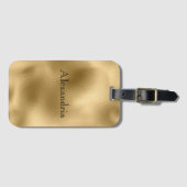 Étiquette À Bagage Or chic (Devant Horizontal)