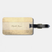 Étiquette À Bagage Or élégant, Eléphant Paisley - Personnalisé (Dos horizontal)