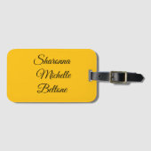 Étiquette À Bagage Or et Noir Exceptionnel (Devant Horizontal)