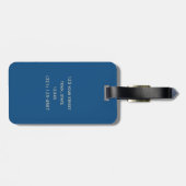 Étiquette À Bagage Or Monogramme Éléphant Bleu Or (Dos horizontal)