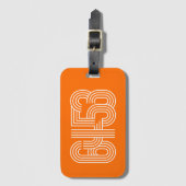 Étiquette À Bagage Orange 6453 Luggage Tag (Devant Vertical)