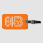 Étiquette À Bagage Orange 6453 Luggage Tag (Devant Horizontal)