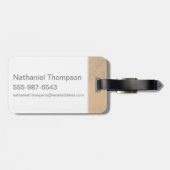 Étiquette À Bagage Orange Art Déco Obliviate Spell Graphisme (Dos horizontal)