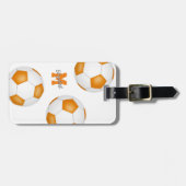 Étiquette À Bagage orange blanc filles garçons équipe couleurs sac de (Devant horizontal)