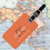 Orange blanc monogrammé