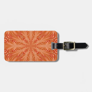 Étiquette À Bagage Orange Burst