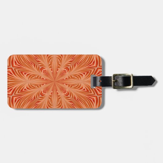 Étiquette À Bagage Orange Burst (Devant horizontal)