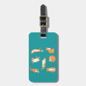 Étiquette À Bagage Orange Cats Funny (Devant Vertical)