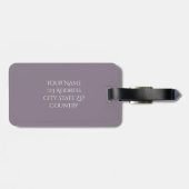 Étiquette À Bagage Orange de monogramme (Dos horizontal)