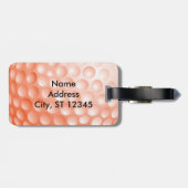 Étiquette À Bagage Orange du tee de golf | (Dos horizontal)