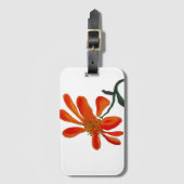 Étiquette À Bagage Orange flower by Lydia's Art Sangria (Devant Vertical)