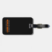 Étiquette À Bagage Orange Funny Enlève Vos Mains (Dos horizontal)