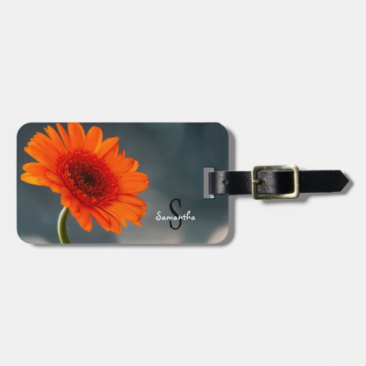 Étiquette À Bagage Orange Gerbera Luggage tag (Devant horizontal)