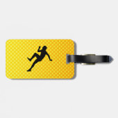 Étiquette À Bagage Orange Jaune Courant (Dos horizontal)