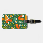 Étiquette À Bagage Orange Wild automne Forêt d'hiver Fox (Devant horizontal)