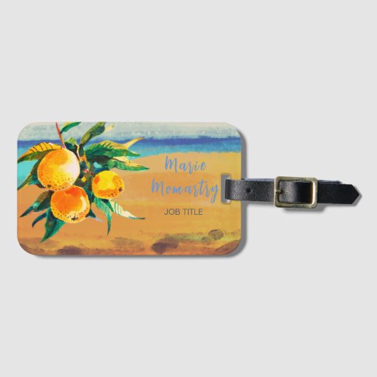 Étiquette À Bagage oranges du sud (Devant Horizontal)