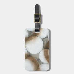 Étiquette À Bagage Orbes blanches et cercles Brown