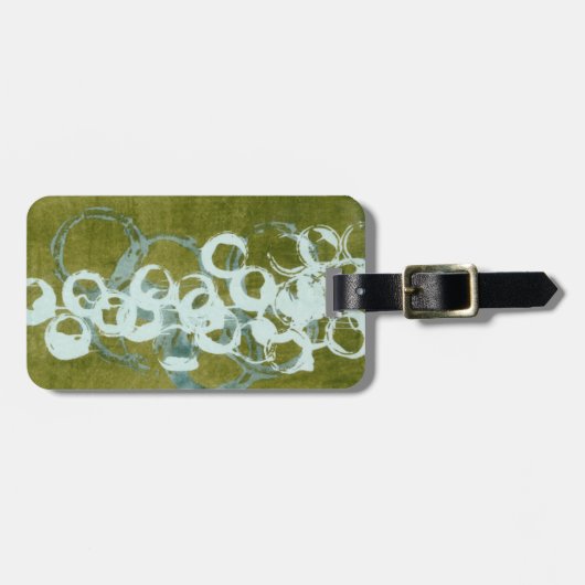 Étiquette À Bagage Orbes vertes I (Devant horizontal)