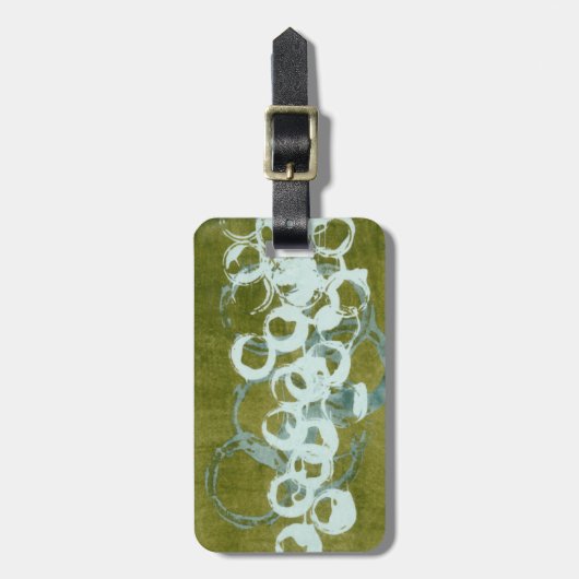 Étiquette À Bagage Orbes vertes I (Devant Vertical)
