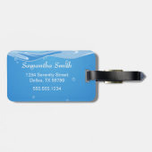 Étiquette À Bagage Orca Whale en Océan (Dos horizontal)