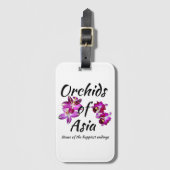 Étiquette À Bagage Orchidées d'Asie (Devant Vertical)