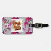 Étiquette À Bagage Orchidées faites sur commande de rose de photo en (Devant horizontal)