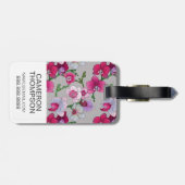 Étiquette À Bagage Orchidées faites sur commande de rose de photo en (Dos horizontal)