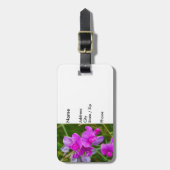 Étiquette À Bagage Orchidées pourpres (Devant Vertical)