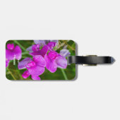 Étiquette À Bagage Orchidées pourpres (Dos horizontal)