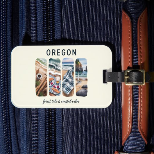 Étiquette À Bagage Oregon - Marée forestière et Calme côtier (Insitu Rectoal 4)